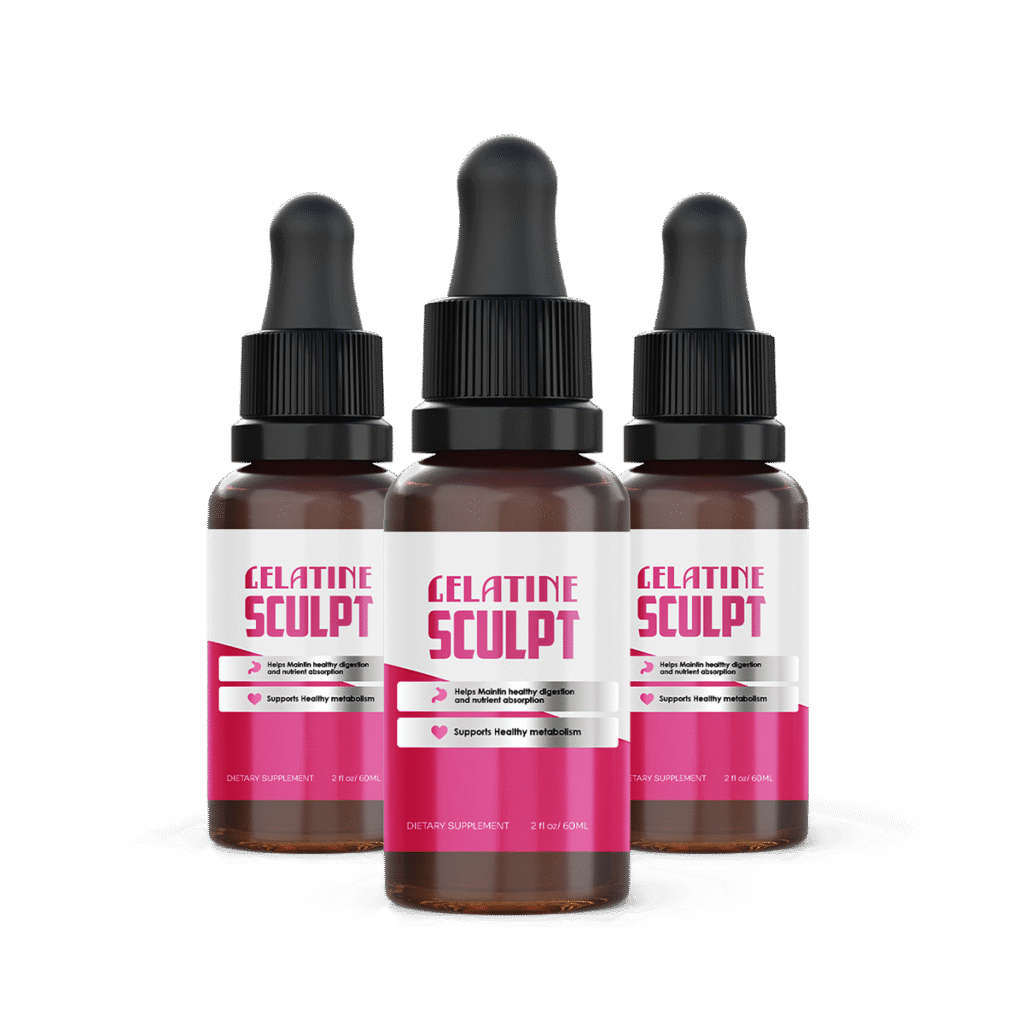 3 bottle package of Gelatine Sculpt for natural appetite control and healthy weight management