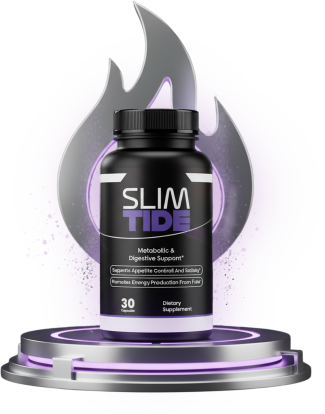 Slimtide metabolic and digestive support supplement bottle for appetite control and fat metabolism