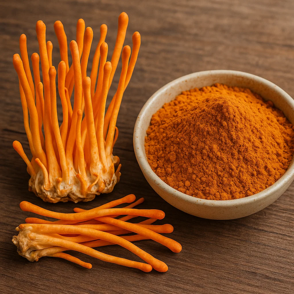 Organic Cordyceps militaris fruit extract ingredient in BreathiZen respiratory supplement